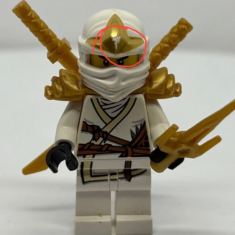 LEGO Ninjago Zane Kimono Minifigure White Gold Katana Trident njo072 2013
